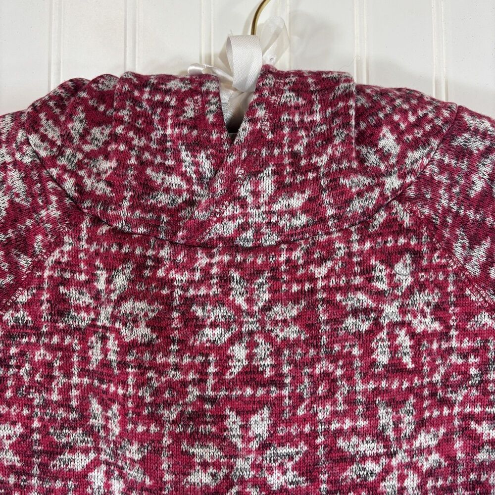 Talbots Womens Nordic Fair Isle Hooded Sweater Size XP Ski Lodge Cabin Alpine - Picture 3 of 13